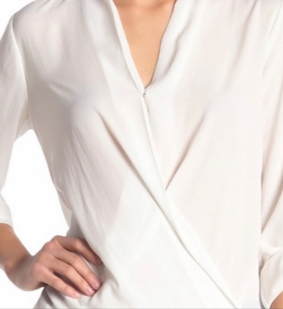 Pleone Wrap Blouse for Work Size S